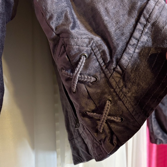 Torrid Metallic Gray Bomber Jacket - Picture 4 of 8